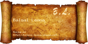 Balsai Leona névjegykártya